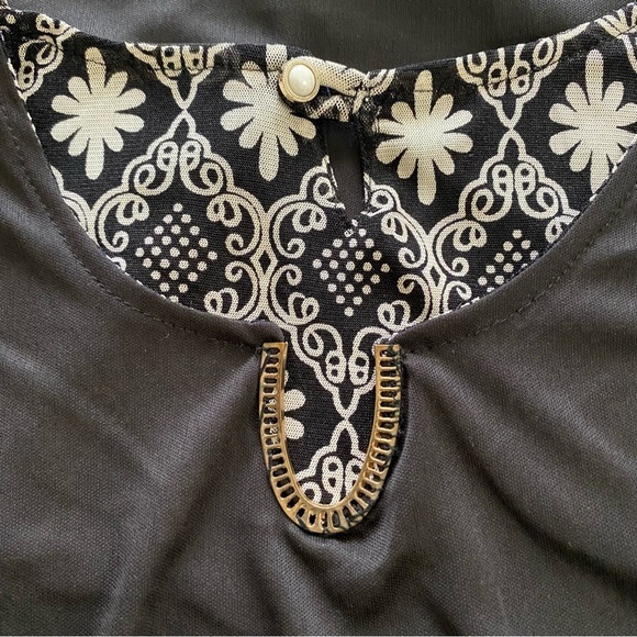 Mesh MIDI dress. Black dress. - Picture 11 of 16